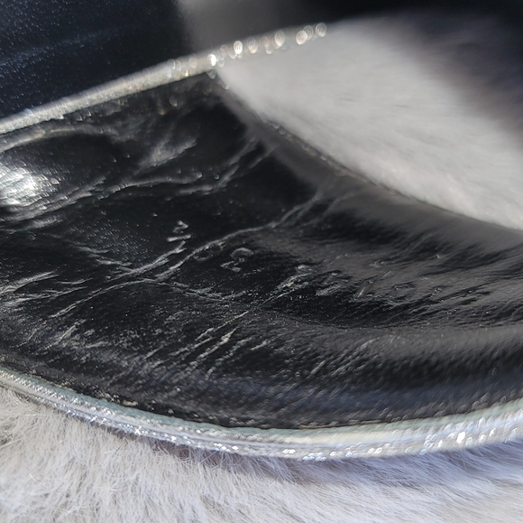 Authentic gucci webby fabric glitter heel mules - Picture 10 of 11